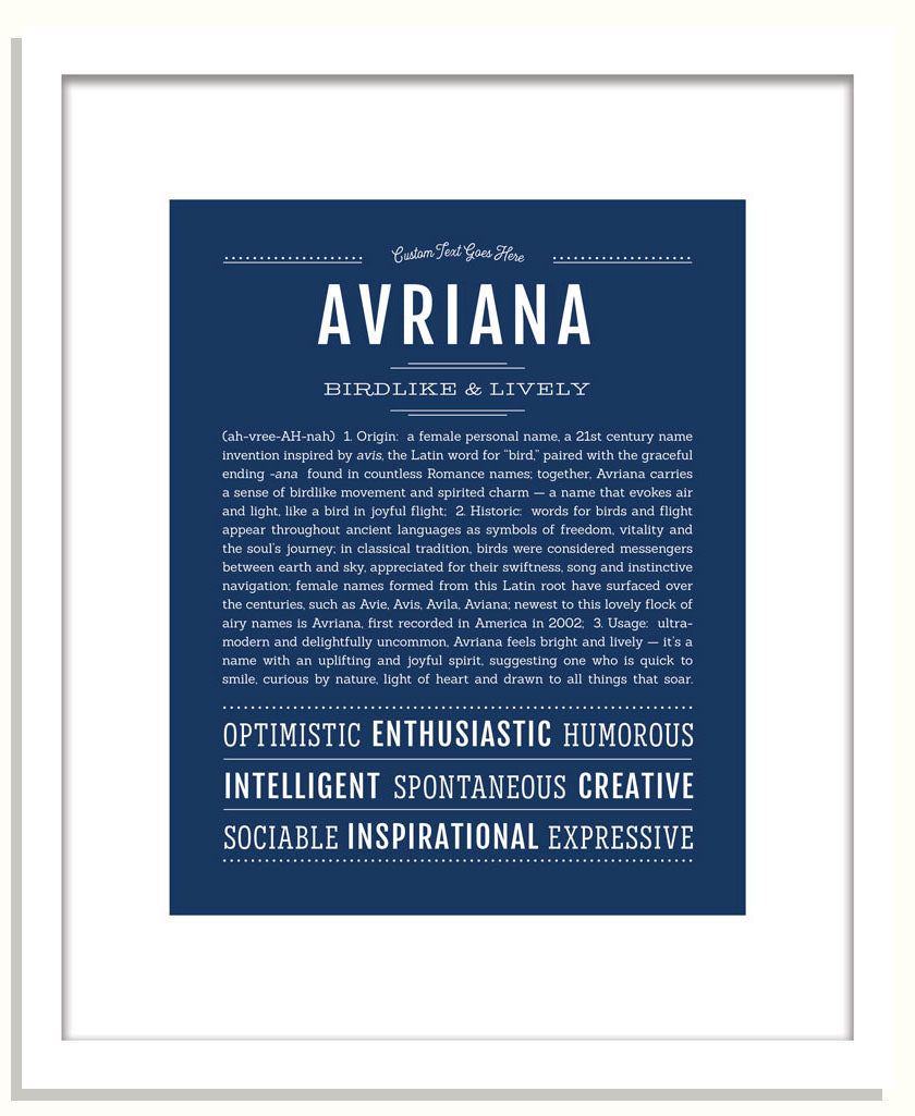 Frame Options | Midnight Blue | Black Frame, Matted