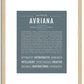 Avriana | Name Art Print