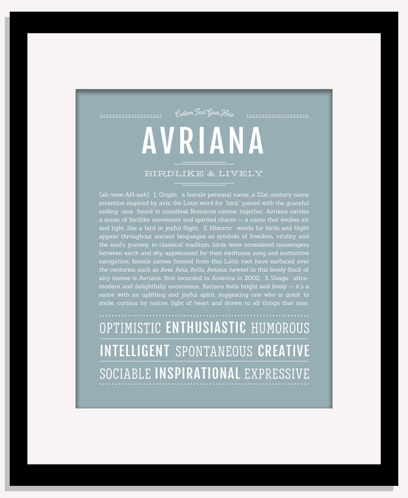 Frame Options | Powder Blue | Maple Frame, Matted