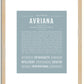 Avriana | Name Art Print