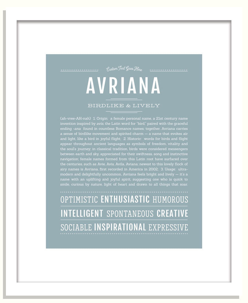 Frame Options | Powder Blue | Black Frame, Matted