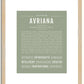 Avriana | Name Art Print