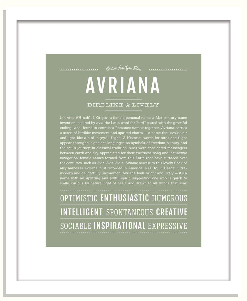 Frame Options | Sage | Black Frame, Matted