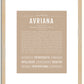Avriana | Name Art Print