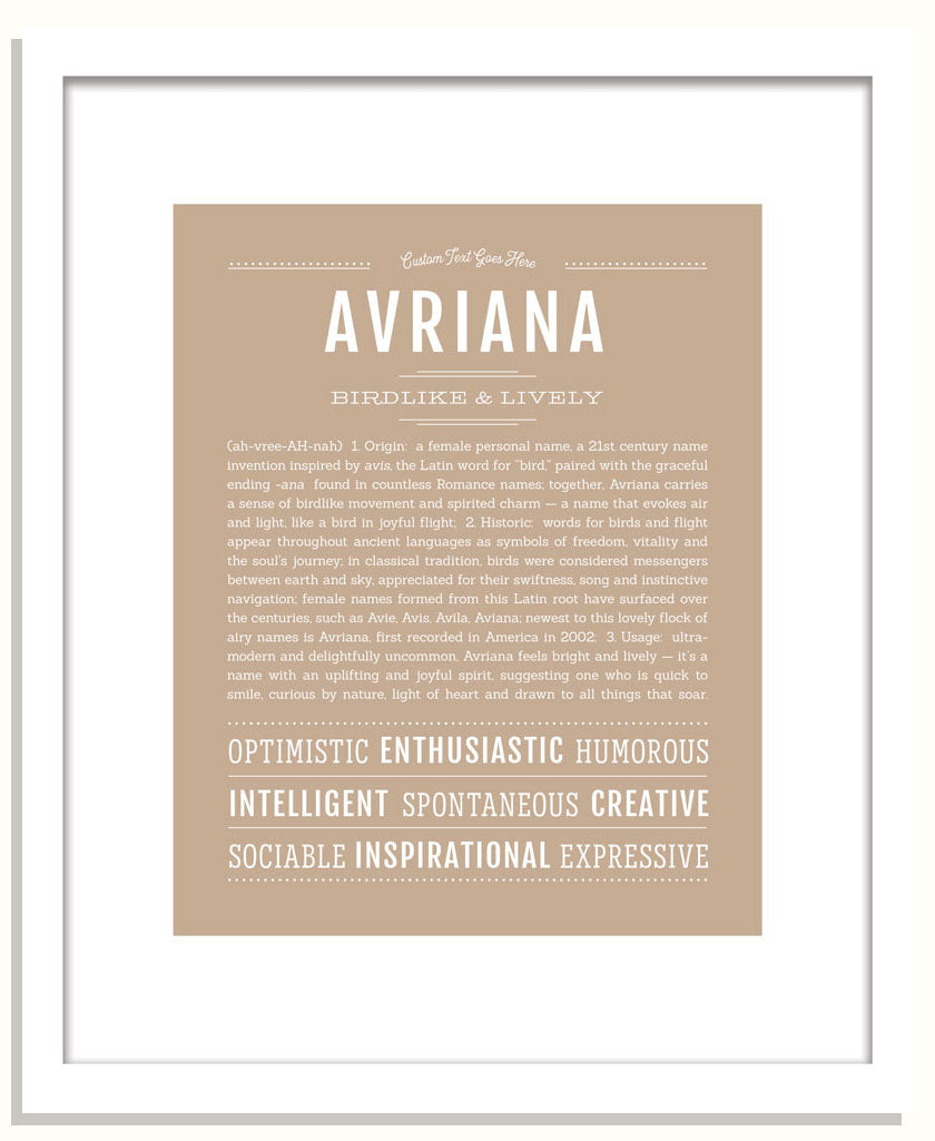 Frame Options | Tan | Black Frame, Matted