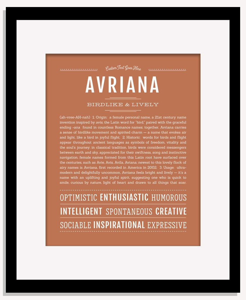 Frame Options | Terra Cotta | Maple Frame, Matted