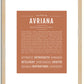 Avriana | Name Art Print