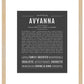 Avyanna | Name Art Print