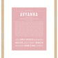 Avyanna | Name Art Print