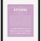 Avyanna | Name Art Print