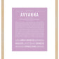 Avyanna | Name Art Print