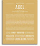 Axel Personalized Name Meaning Art Prints – Name Stories