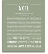 Axel Personalized Name Meaning Art Prints – Name Stories