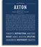 Axton Personalized Name Meaning Art Prints – Name Stories
