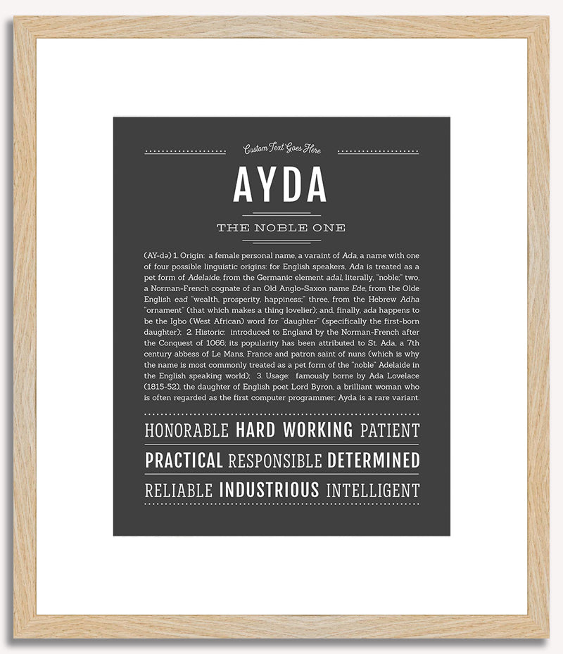 Ayda | Name Art Print