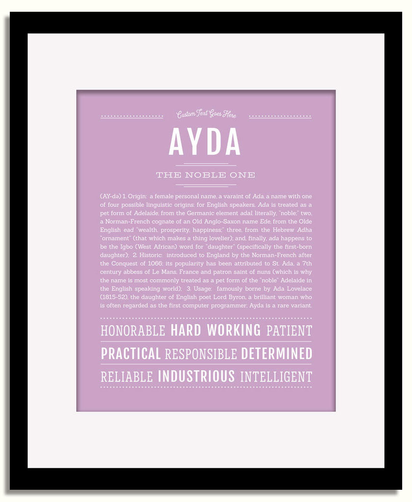 Frame Options | Lilac | Black Frame, Matted