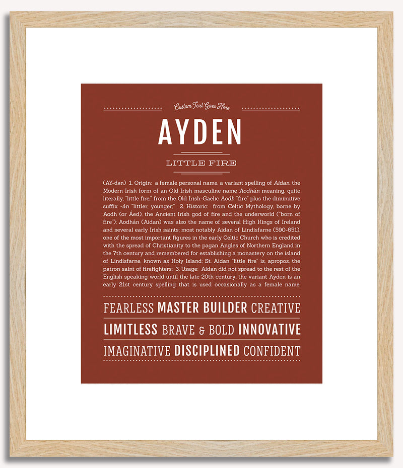 Ayden (female) | Name Art Print