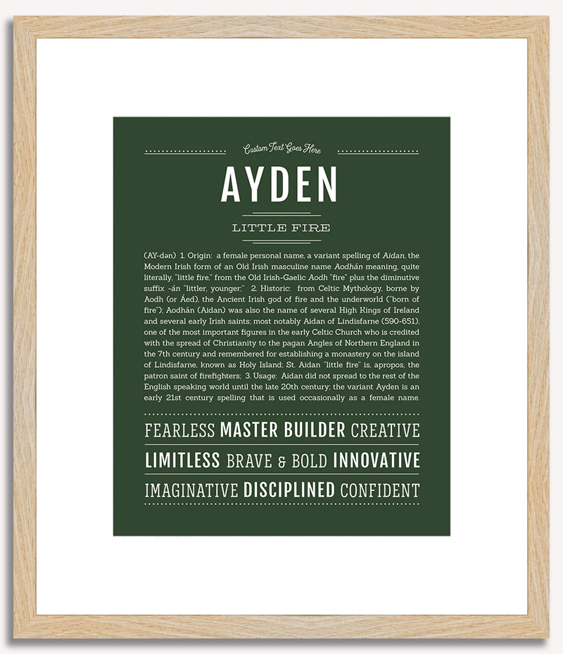 Ayden (female) | Name Art Print