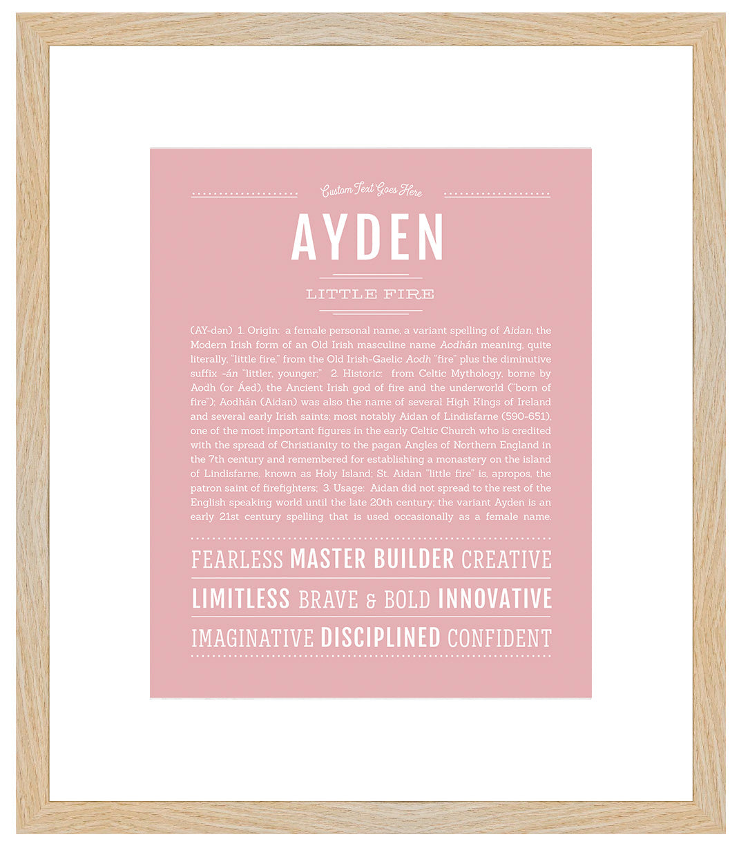 Ayden (female) | Name Art Print