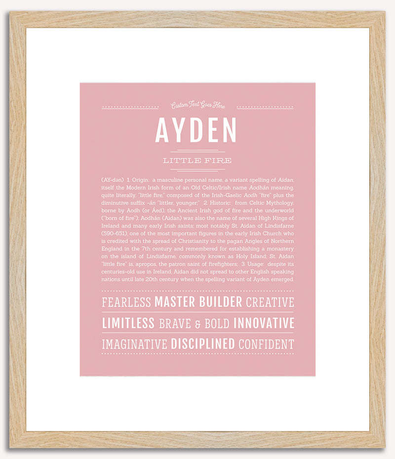 Ayden (male) | Name Art Print