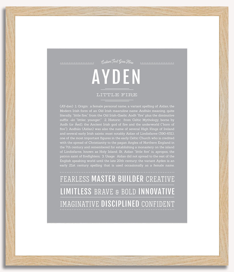 Ayden (female) | Name Art Print