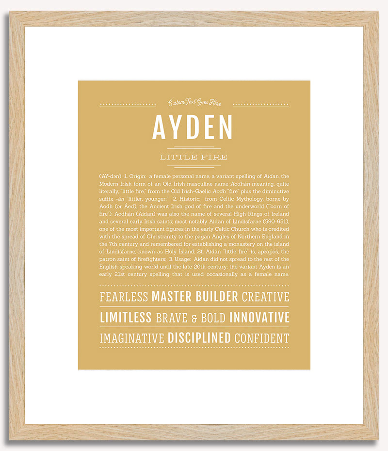 Ayden (female) | Name Art Print