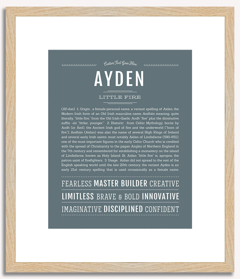 Ayden (female) | Name Art Print