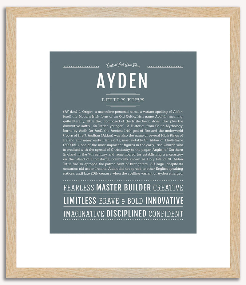 Ayden (male) | Name Art Print