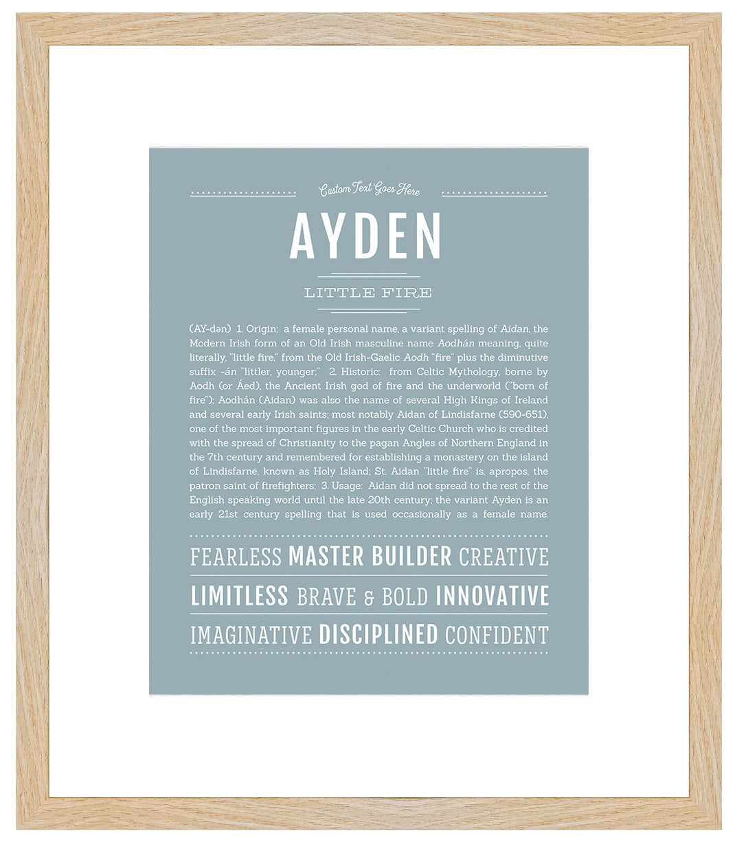 Ayden (female) | Name Art Print