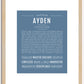 Ayden (female) | Name Art Print