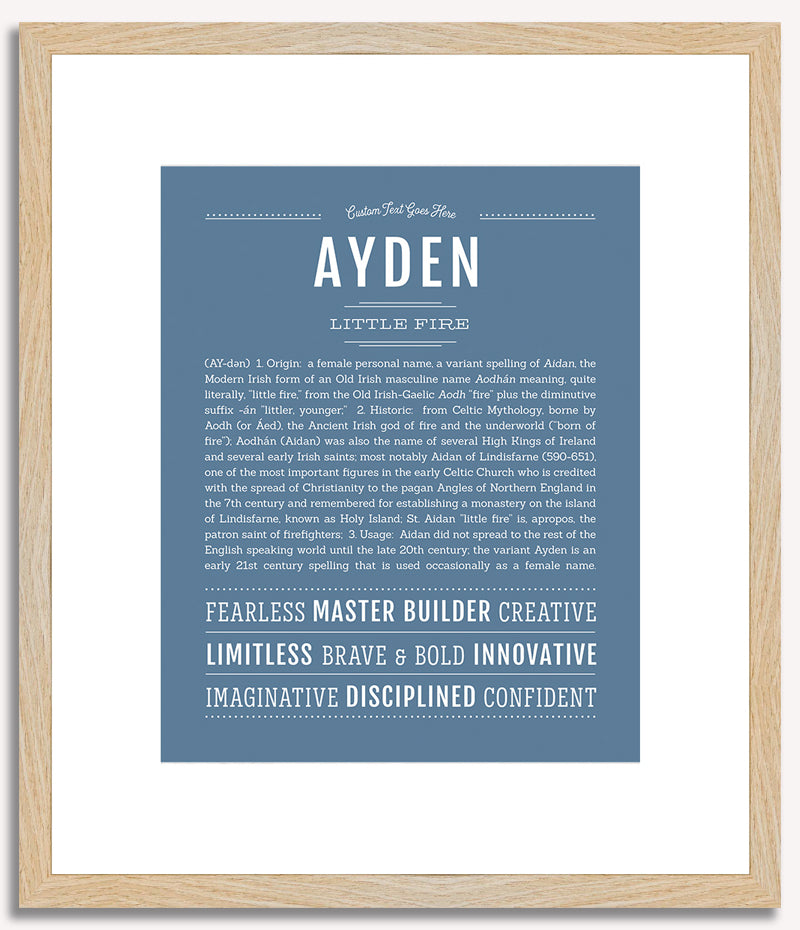 Ayden (female) | Name Art Print