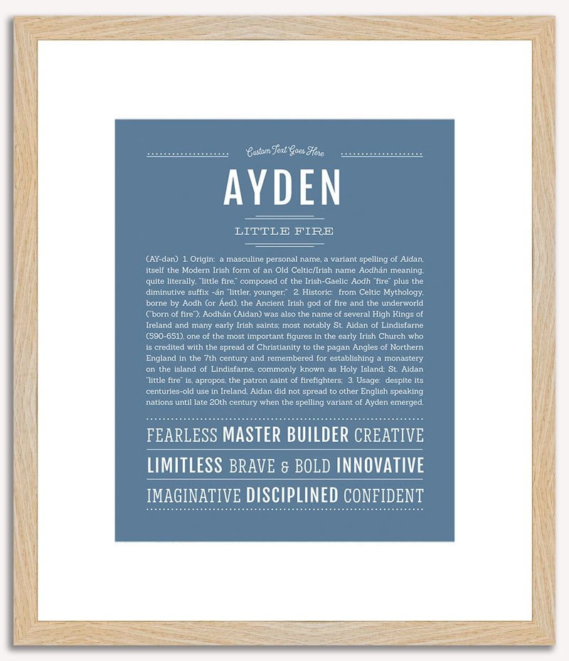 Ayden (male) | Name Art Print