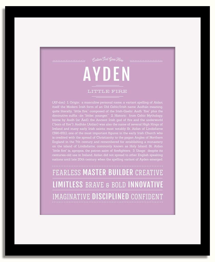 Frame Options | Lilac | Black Frame, Matted