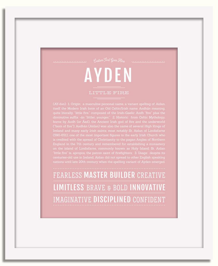 Frame Options | Dusty Rose | White Frame, Matted