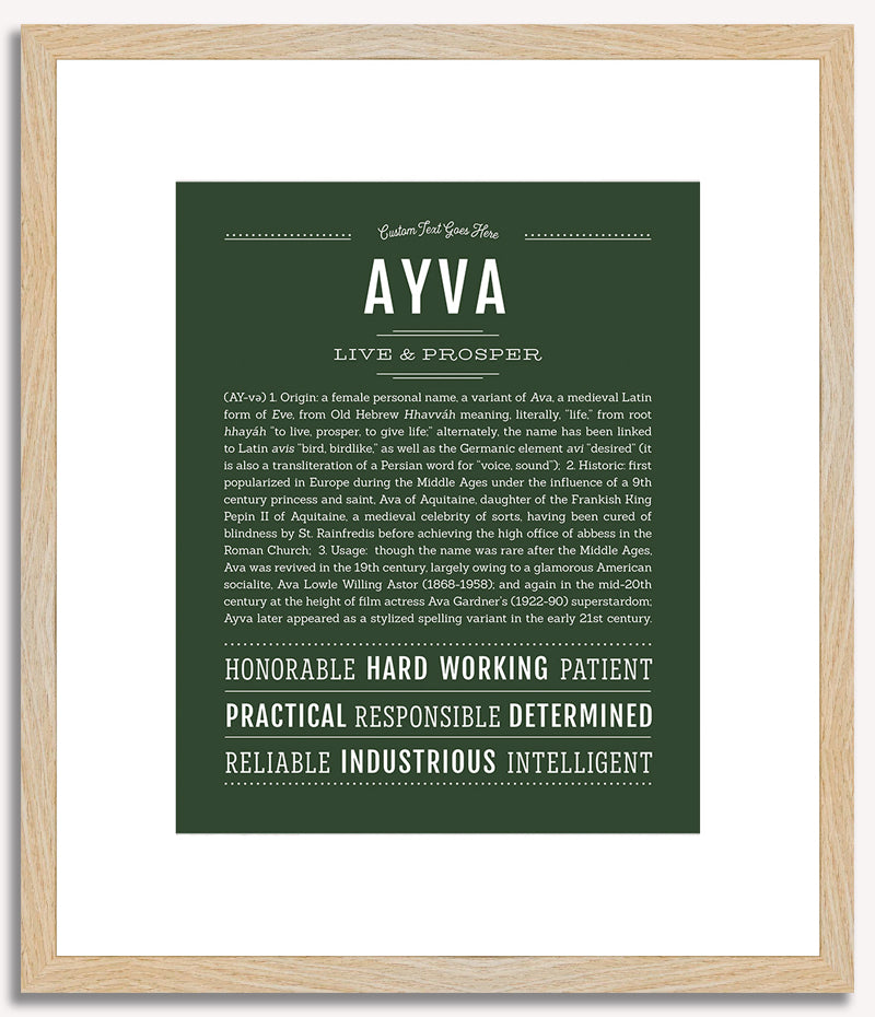 Ayva | Name Art Print