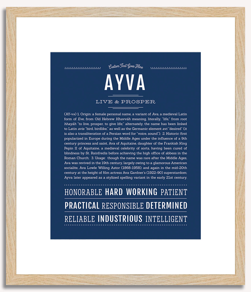 Ayva | Name Art Print