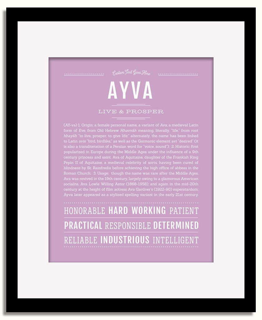 Frame Options | Lilac | Black Frame, Matted