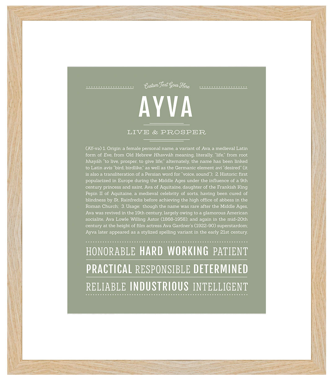 Ayva | Name Art Print