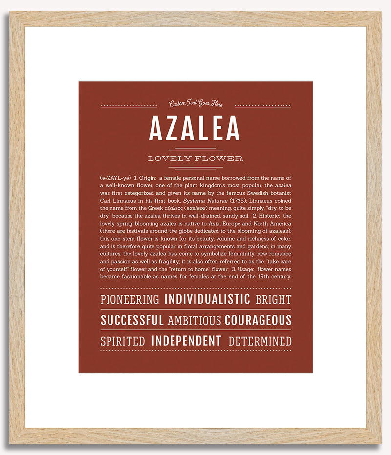 Azalea | Name Art Print