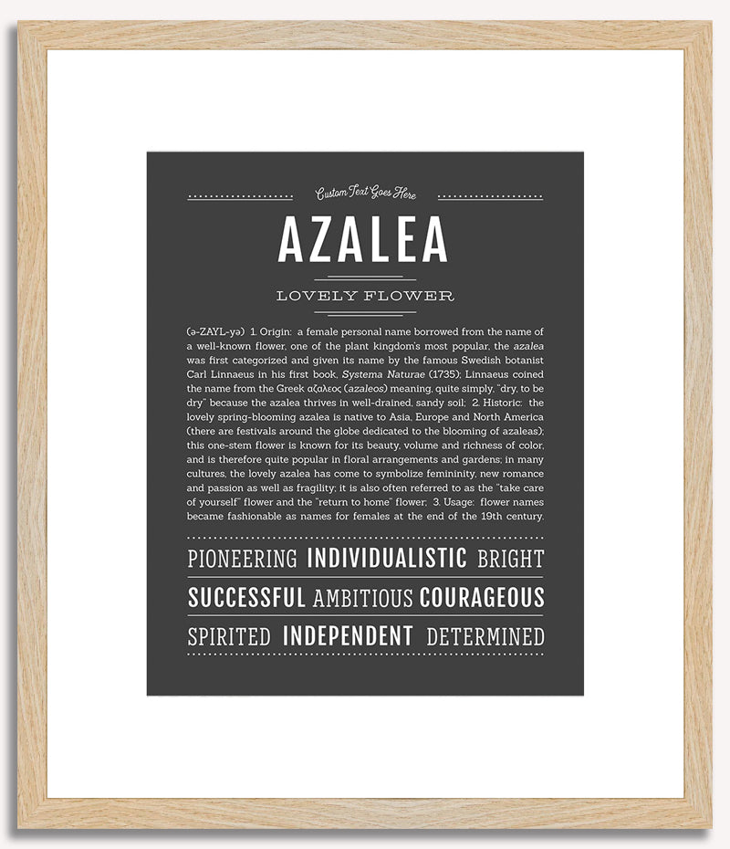 Azalea | Name Art Print