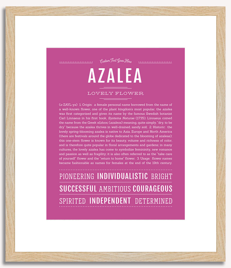 Azalea | Name Art Print