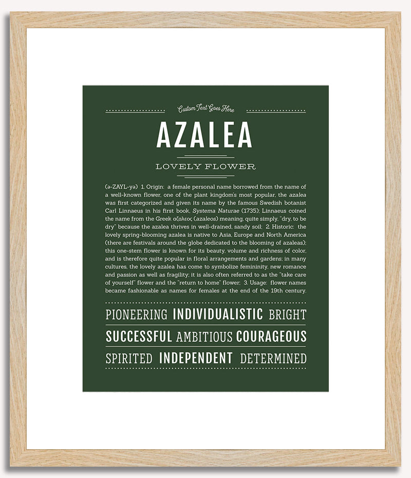 Azalea | Name Art Print