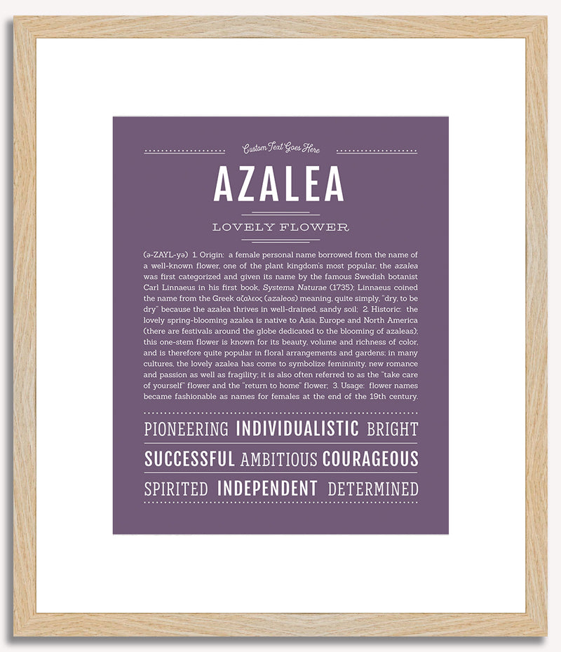 Azalea | Name Art Print