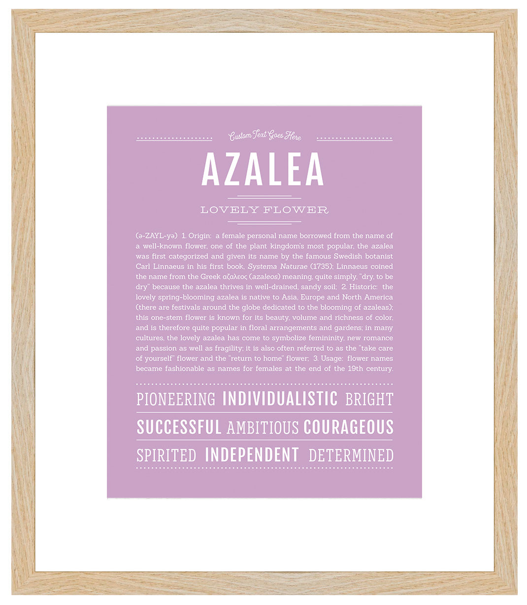 Azalea | Name Art Print