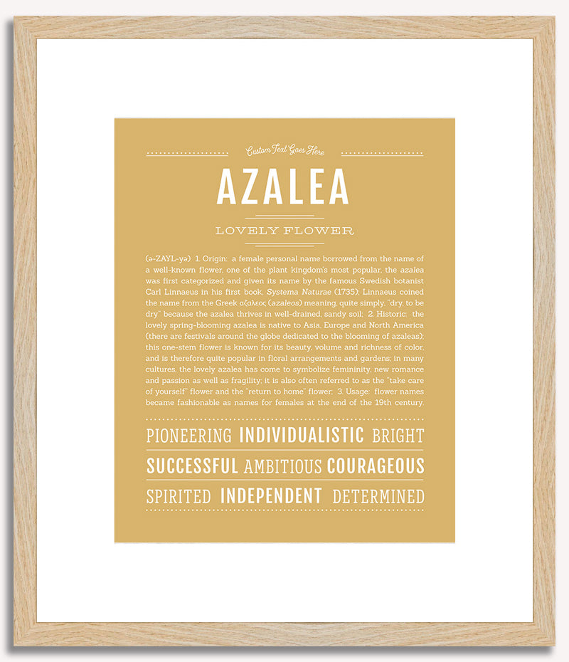 Azalea | Name Art Print