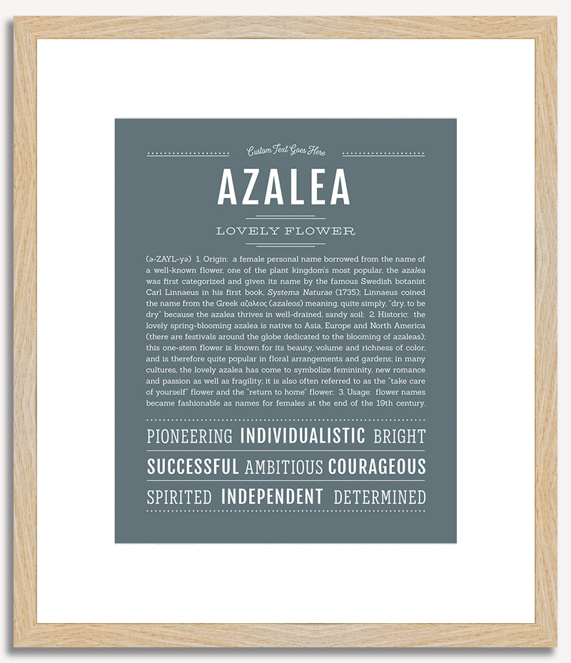 Azalea | Name Art Print