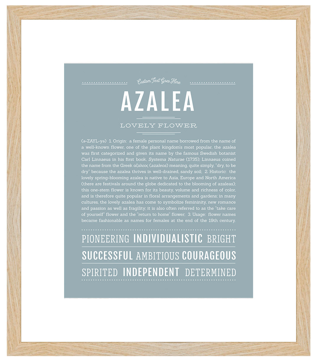 Azalea | Name Art Print