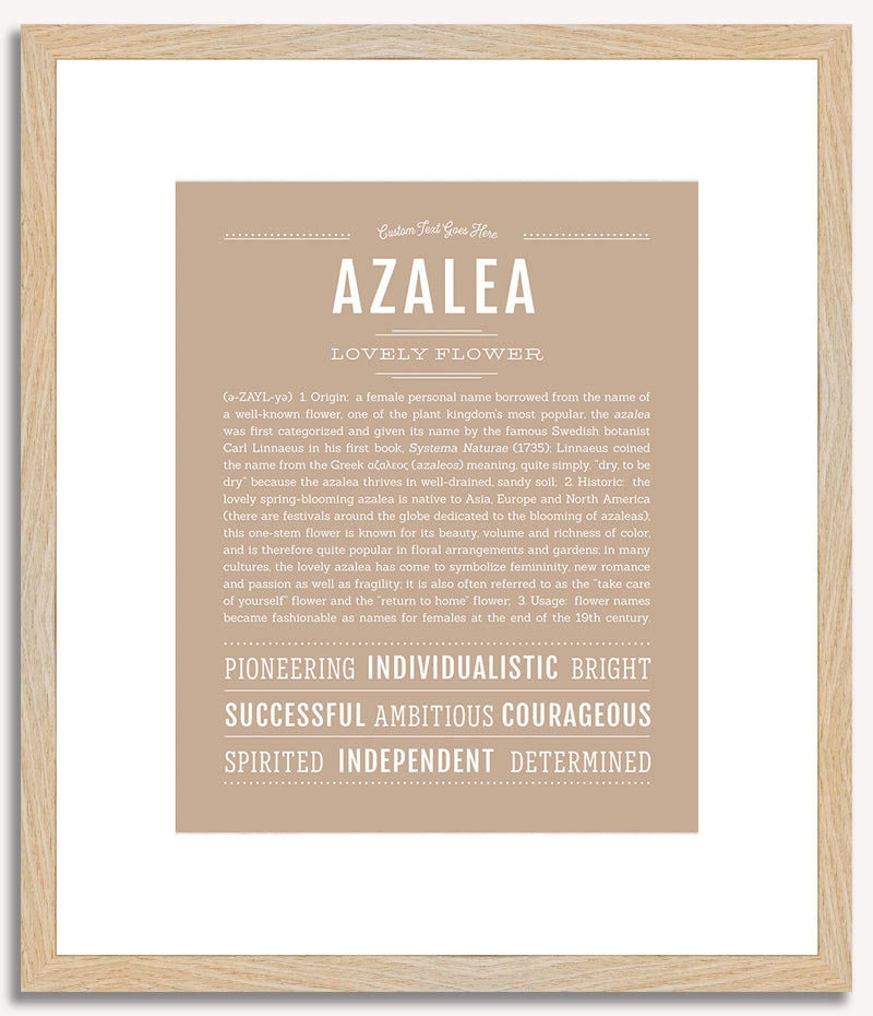 Azalea | Name Art Print