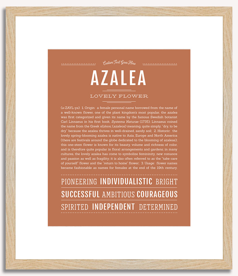 Azalea | Name Art Print