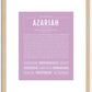 Azariah (male) | Name Art Print